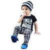 2PCS boys clothes set Letter T shirt Tops Pants Outfits children Clothes Set