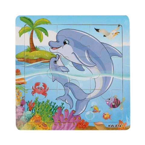 High Quality Dolphin Wooden Jigsaw Toys for children Educational Brain Teaser Toy Puzzles