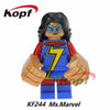 Super Heroes Ms. Marvel Nightwing Blazing Skull Bricks Model Building Blocks