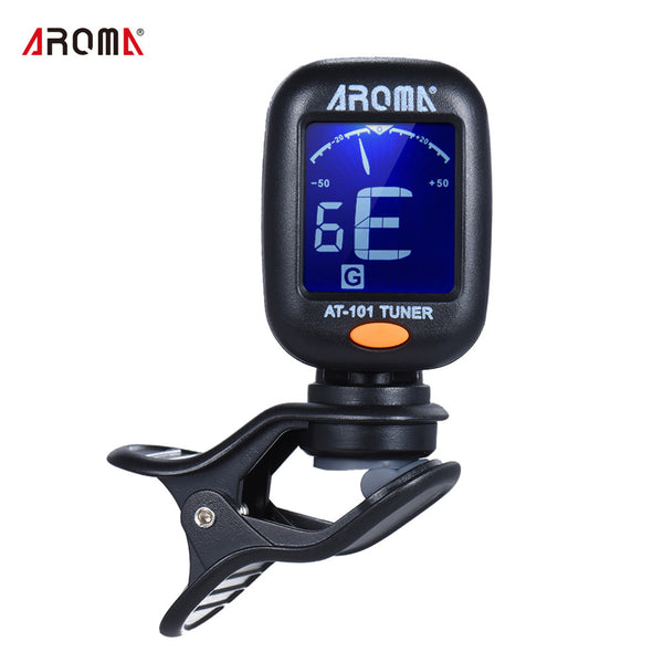 Portable Mini Clip-on Digital Tuner w/Foldable Rotating Clip